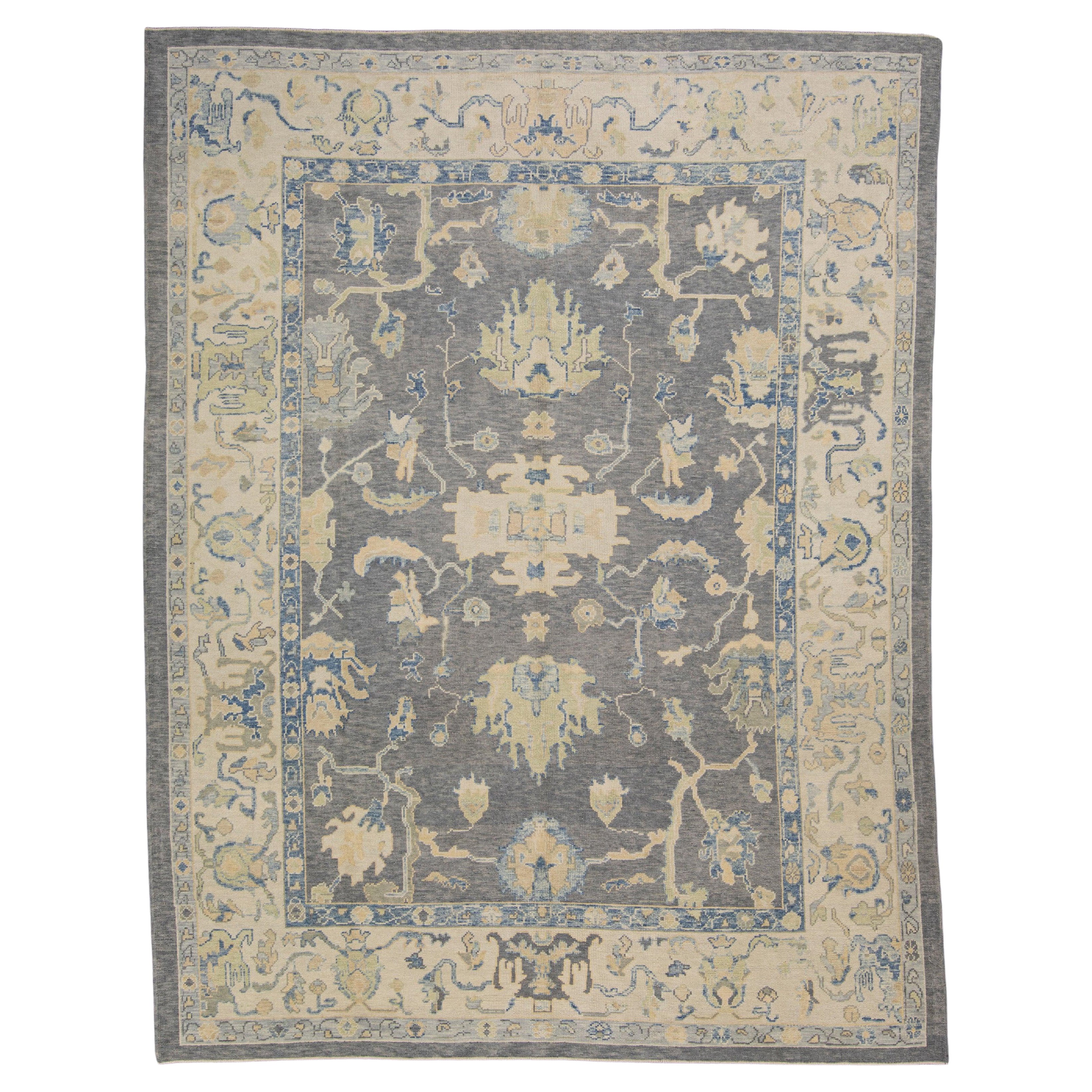 Türkischer Oushak-Teppich 9'4" x 12'1" #7274