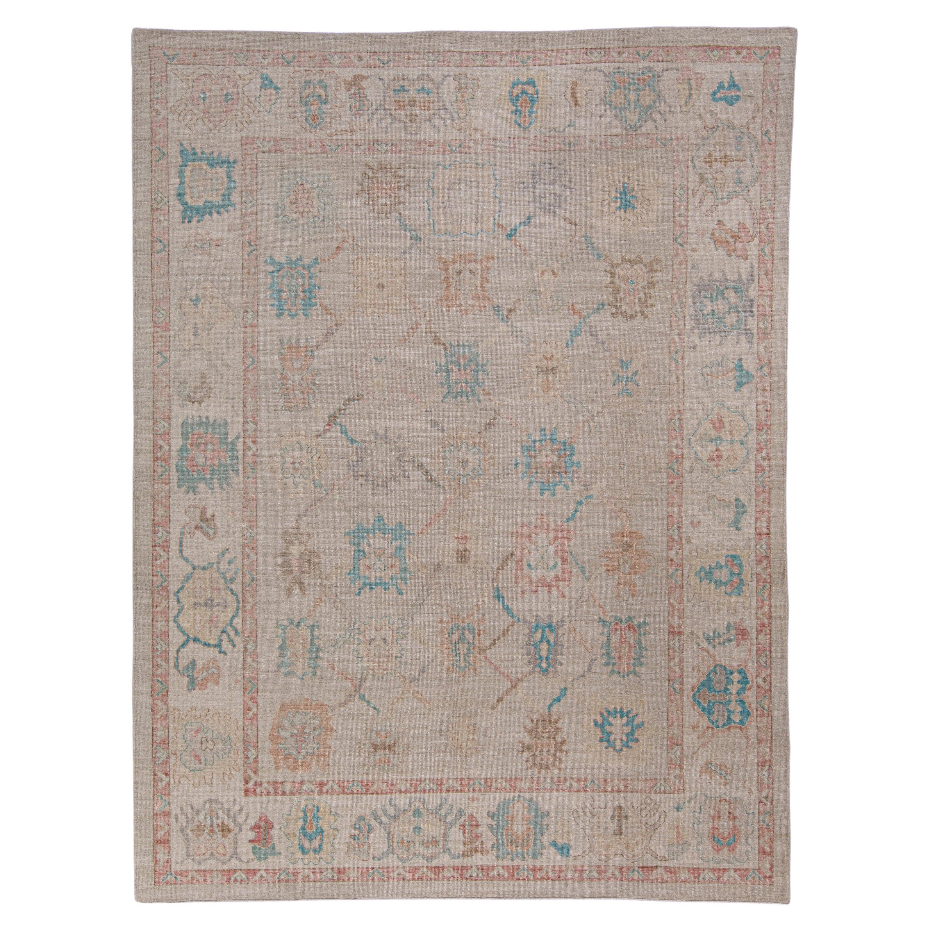 Turkish Oushak Rug 9'4" x 12'4" #1015