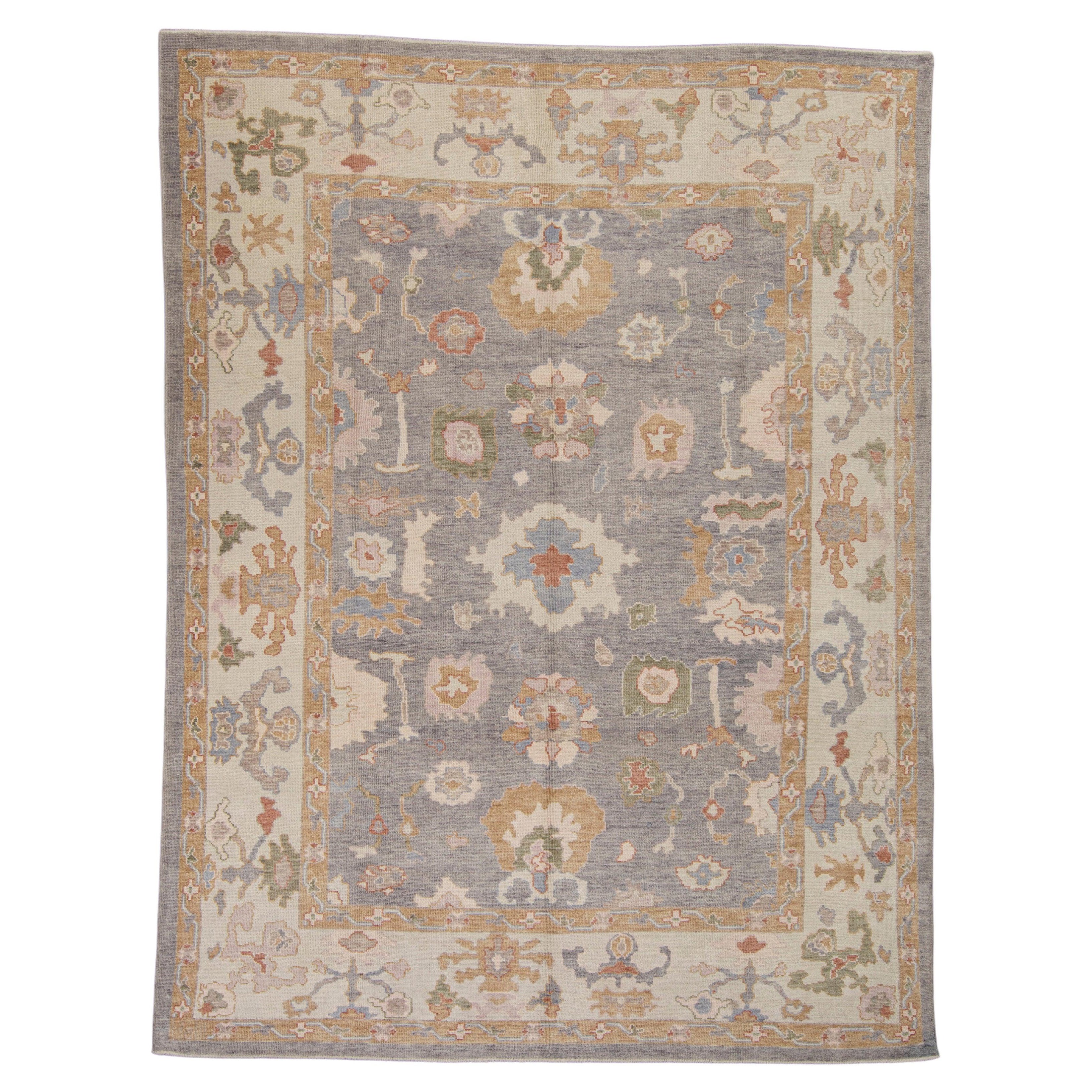 Turkish Oushak Rug 9'1" x 12' #HS-2073 For Sale