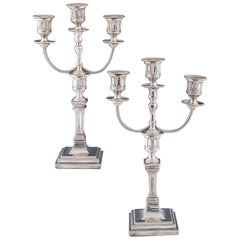 Paire de candélabres en argent sterling Sheffield 1883