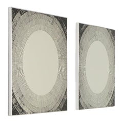 Set of 2 postmodern mirrors by Deknudt, 1980s Belgium.