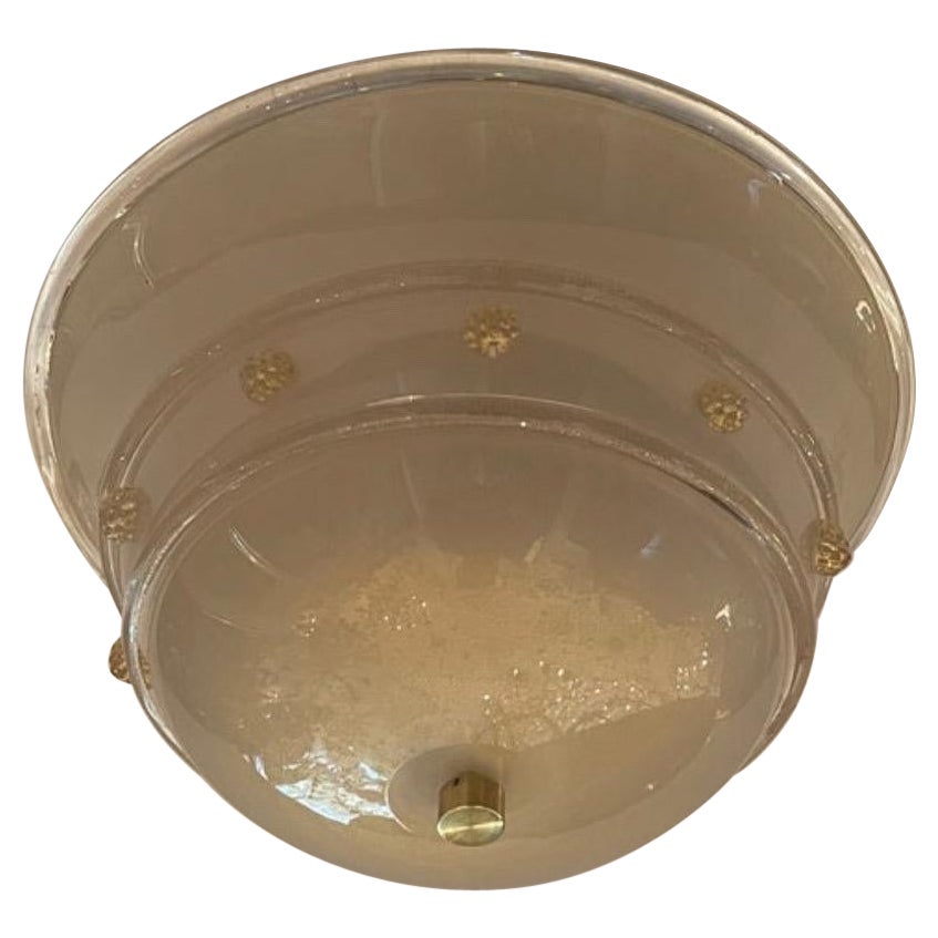 Wonderful 4 Barovier & Toso Murano Blown Art Glass Gold Flake Infused Fixtures
