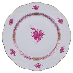 Herend Chinese Bouquet Raspberry Round Service Platter