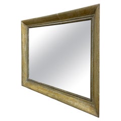 Large French  Ochre Painted Frame Mirror