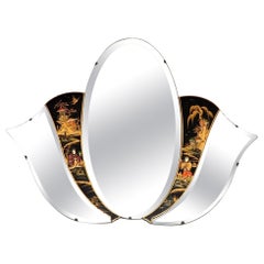 Antique Lacquered Chinoiserie Mirror