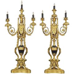 Pair of Napoléon III Gilt Bronze and Enamel Candelabra 2