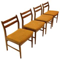 Vintage Wooden Chairs, 1960s, Set of Four