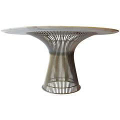 Warren Platner For Knoll Dining Table With Carrera Marble Top Warren Platner For Knoll Dining Table With Carrera Marble Top At 1stdibs