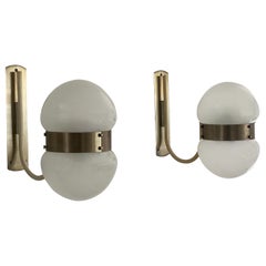 Großes Paar Wandleuchten von Sergio Mazza für Artemide, 1960er Jahre, Italien