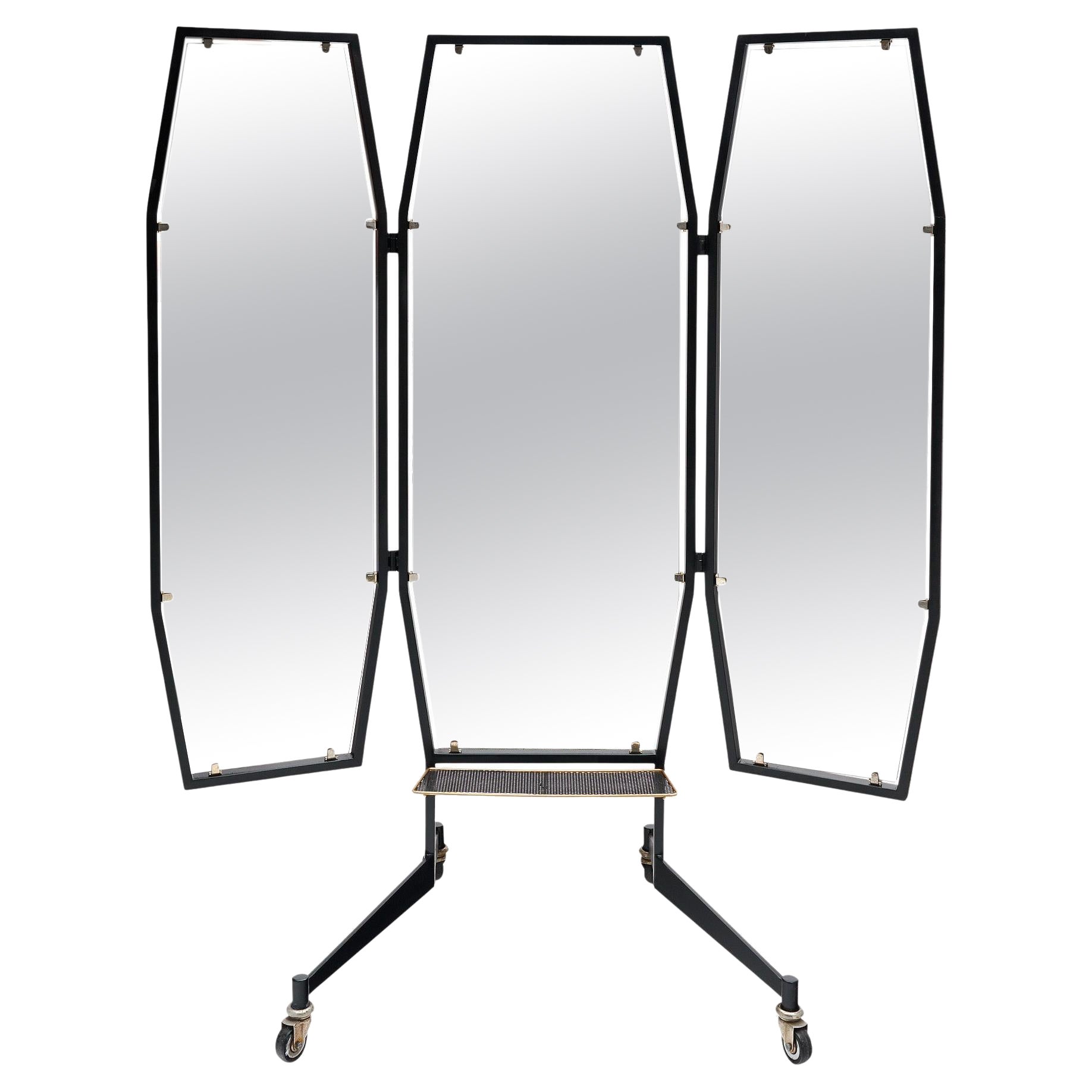 Mid-Century French Couture Atelier Psyche Mirror