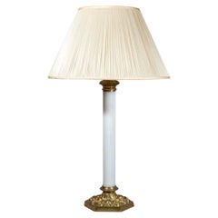 Large 19th Century Opaline Glass Table Lamp