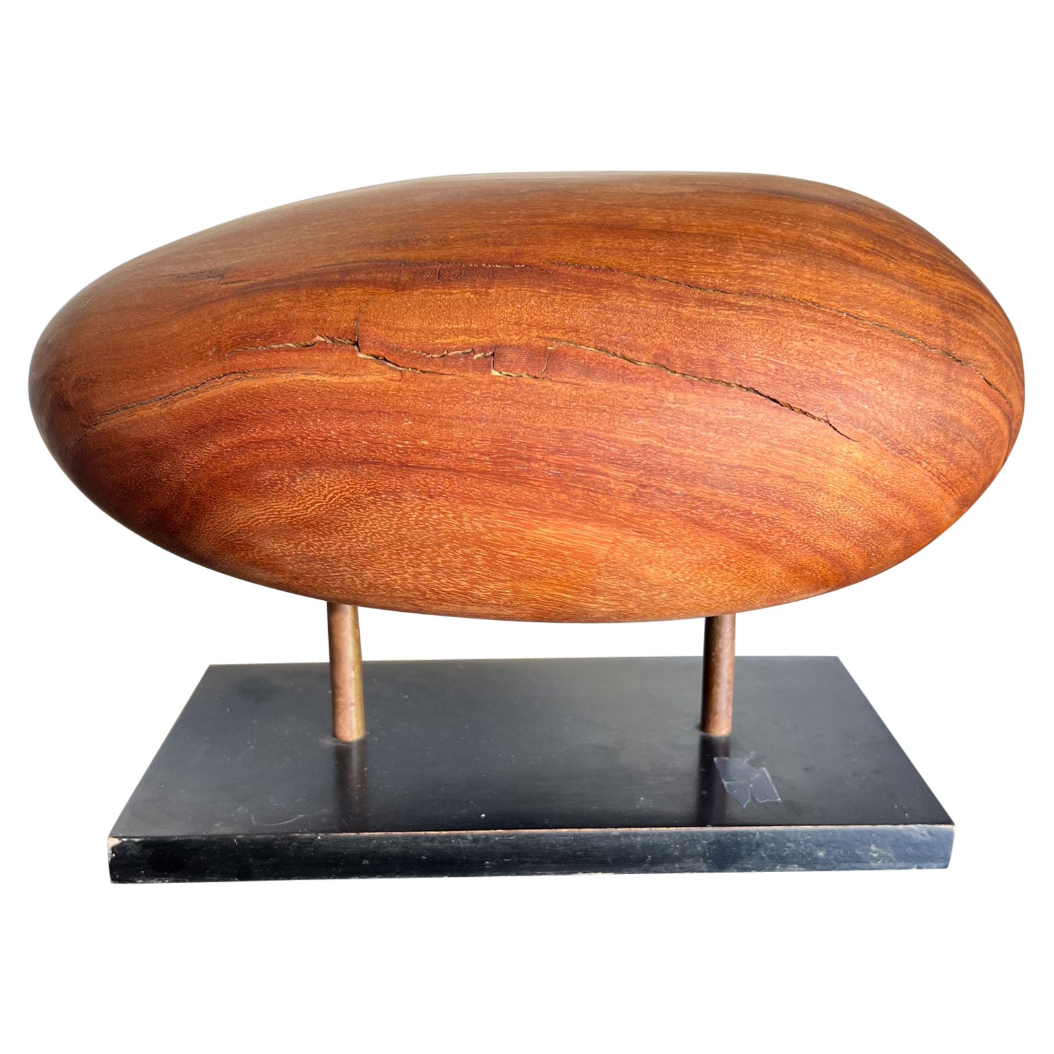 California Modern Exotic Wood Table Sculpture Organic Oval Form