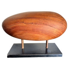 California Modern Exotic Wood Table Sculpture Organic Oval Form