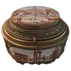 19th Century Grand Tour Micro Mosaic Oval Box