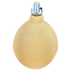 Mid-Century Round Corrugated Cardboard Table Bedside Lamp