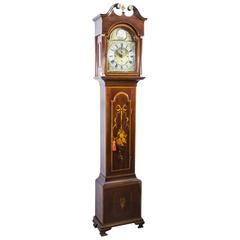 horloge de parquet du 19e siècle avec sonnerie de cloches