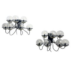 Mid-Century Modern Pair of Wall Lights Mod. 237/7 by Gino Sarfatti, 1960s