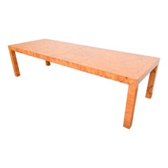 Milo Baughman for Thayer Coggin Mid-Century Modern Burl Wood Parsons Table