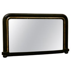 Victorian Black Lacquer Over-mantel Mirror