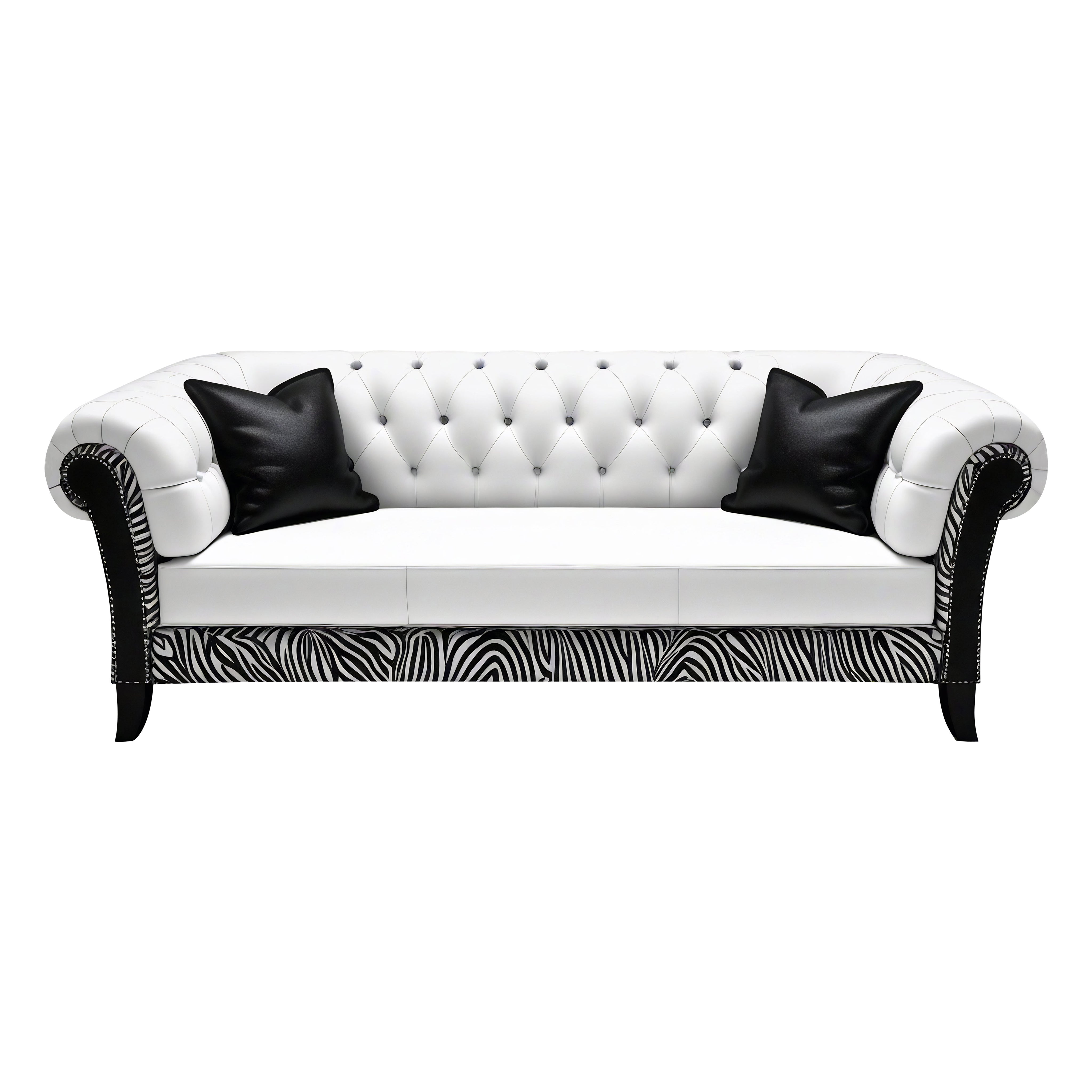 Canapé Savannah 3 Seater imprimé animal blanc par Artisanal