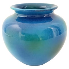 Jarrón de cerámica azul Rimini de Aldo Londi para Bitossi e Italica Ars, Italia Años 70