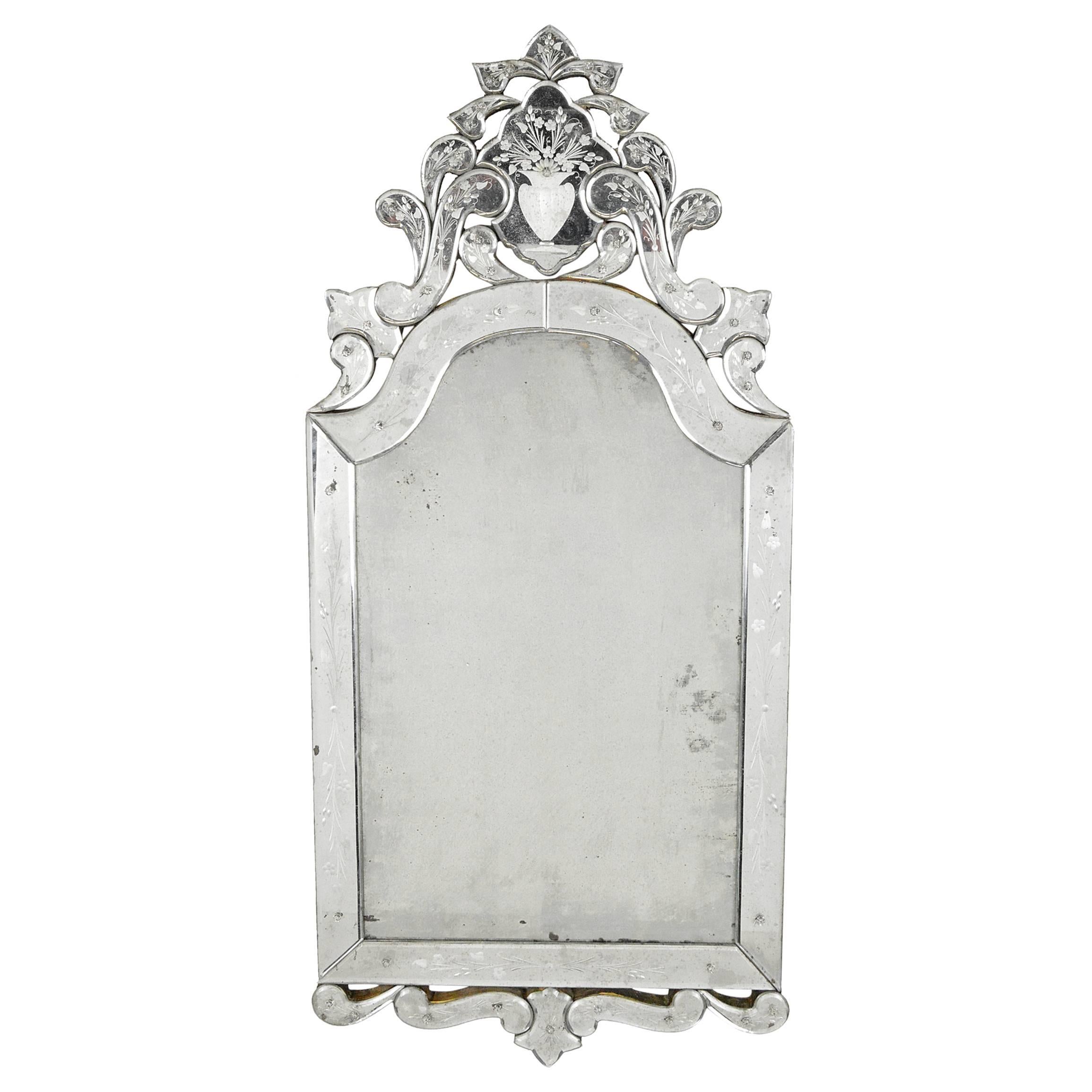 Antique Glass Venetian Mirror