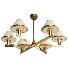Hans-Agne Jakobsson, Lampadario, Ottone, Fabrice, Acrilico, Svezia, 1960s