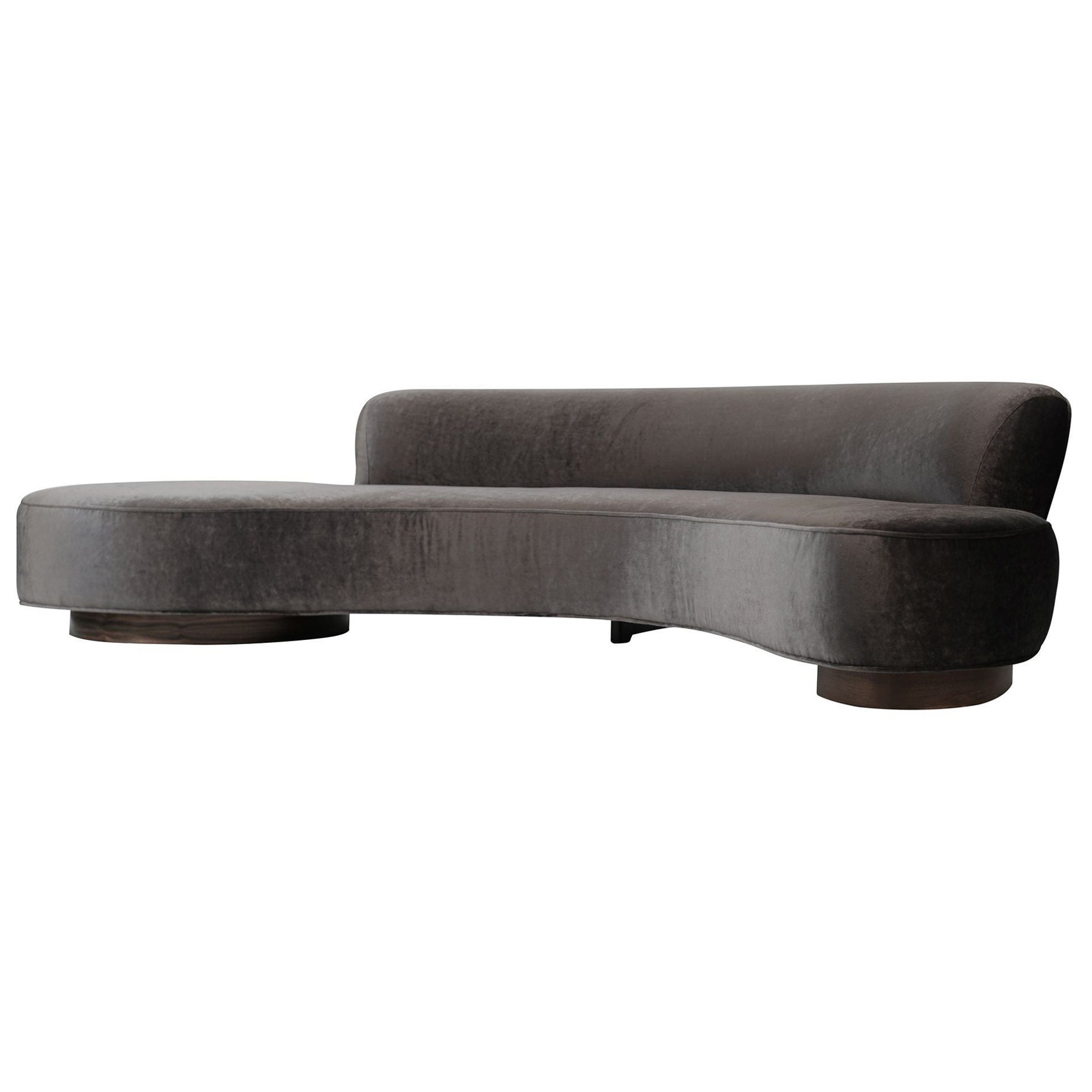Serpentine Sofa by Vladimir Kagan in Mohair, Model 150BS, 2000s