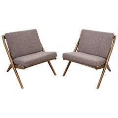 Vintage Pair of Folke Ohlsson for DUX “Scissor” Lounge Chairs ***ON SALE