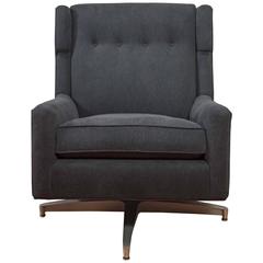 Plush Mid-Century Modern Upholstered Swivel Lounge Chair ***Saturday Sale!