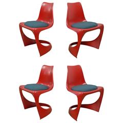 Steen Østergaard for Cado Set of Four Upholstered A-Line No. 290 Chairs