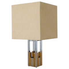 Willy Rizzo Inspired Table Lamp by BD Lumica with Silver and Gold Chromed Base