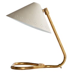 Gnosjö Konstsmide, lampada da tavolo, ottone, metallo, Svezia, anni '50