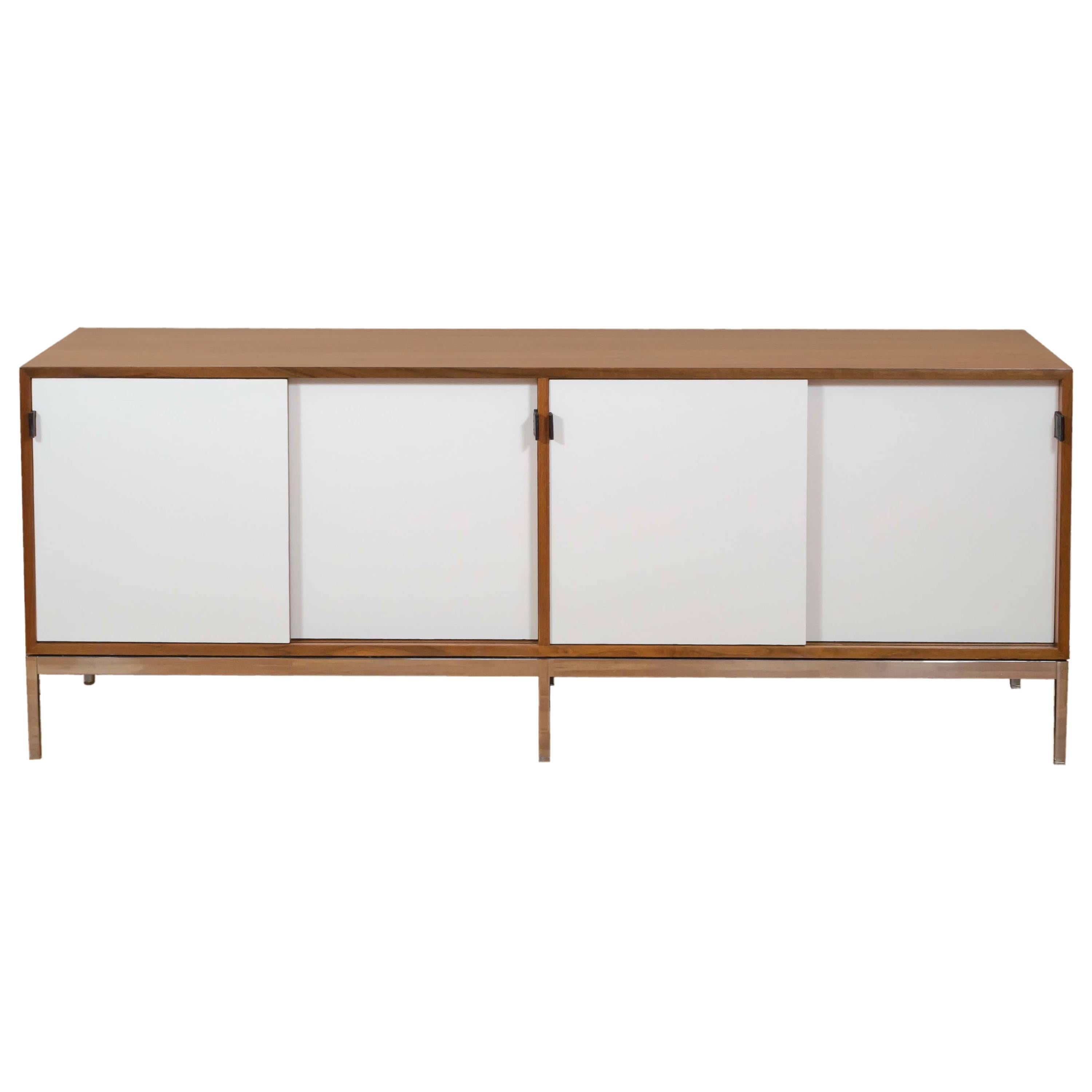 Florence Knoll for Knoll Associates Four-Door Walnut and Laminate Credenza