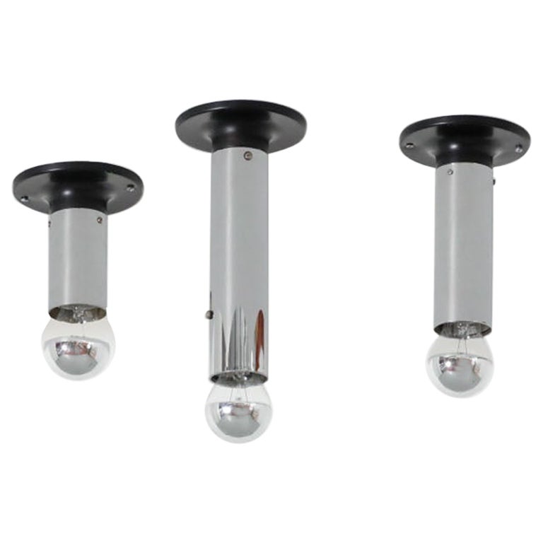RAAK Tall Maxibule Chrome Ceiling Lights