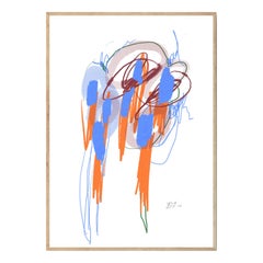 Flores y Vino Abstrakt Giclée Kunstdruck von Leticia Gagetti - Größe A1