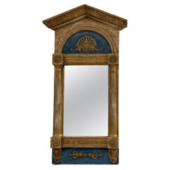 19th Century Swedish Turquoise Mirror