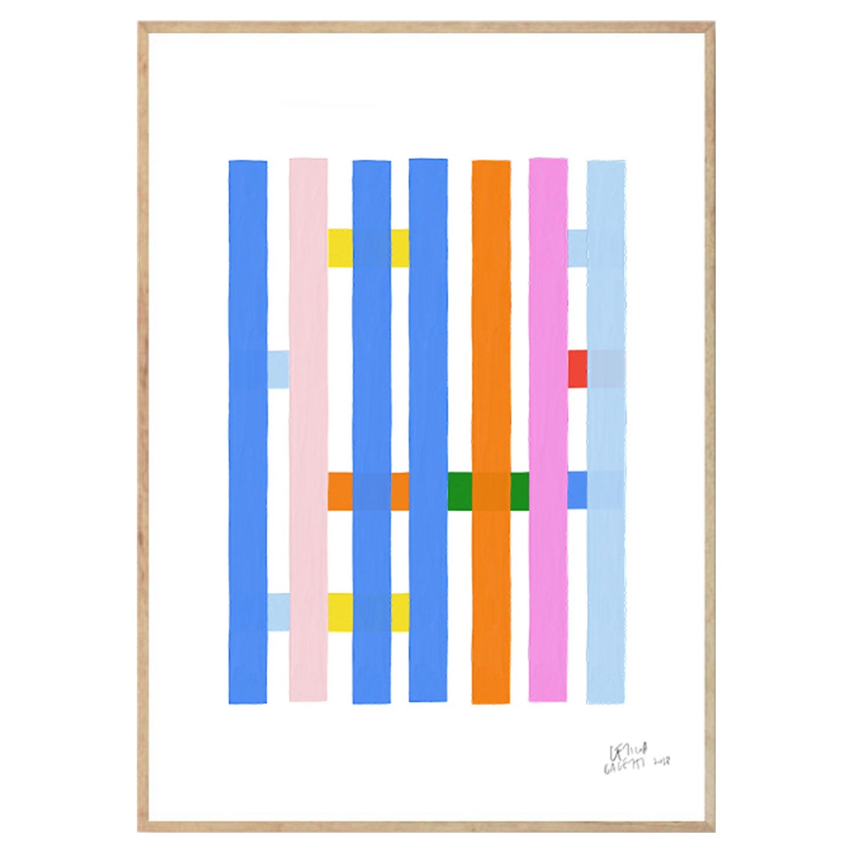 Estudios Geométricos Abstrakter Kunstdruck von Leticia Gagetti #06 - Größe A1