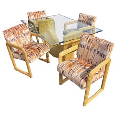Vintage 1980s Pencil Reed Dining Set