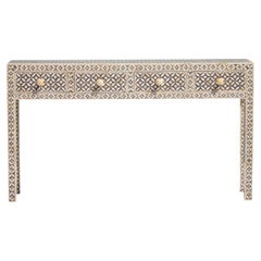 Clover Grey Four Drawer Desk