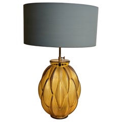 Art déco-Tischlampe Sabino-Kristallvase, Art déco