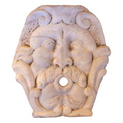 1875s Hand Carved Marble Character Figurehead
