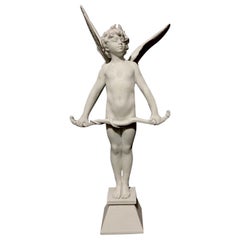 Cupid Reposing Bust Sculpture, 20th century