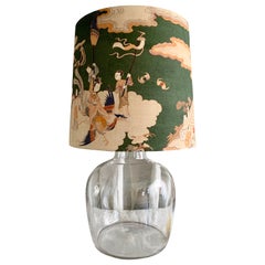 Large 1960s "Oriental Style" Mouth Blown Glass Table Lamp