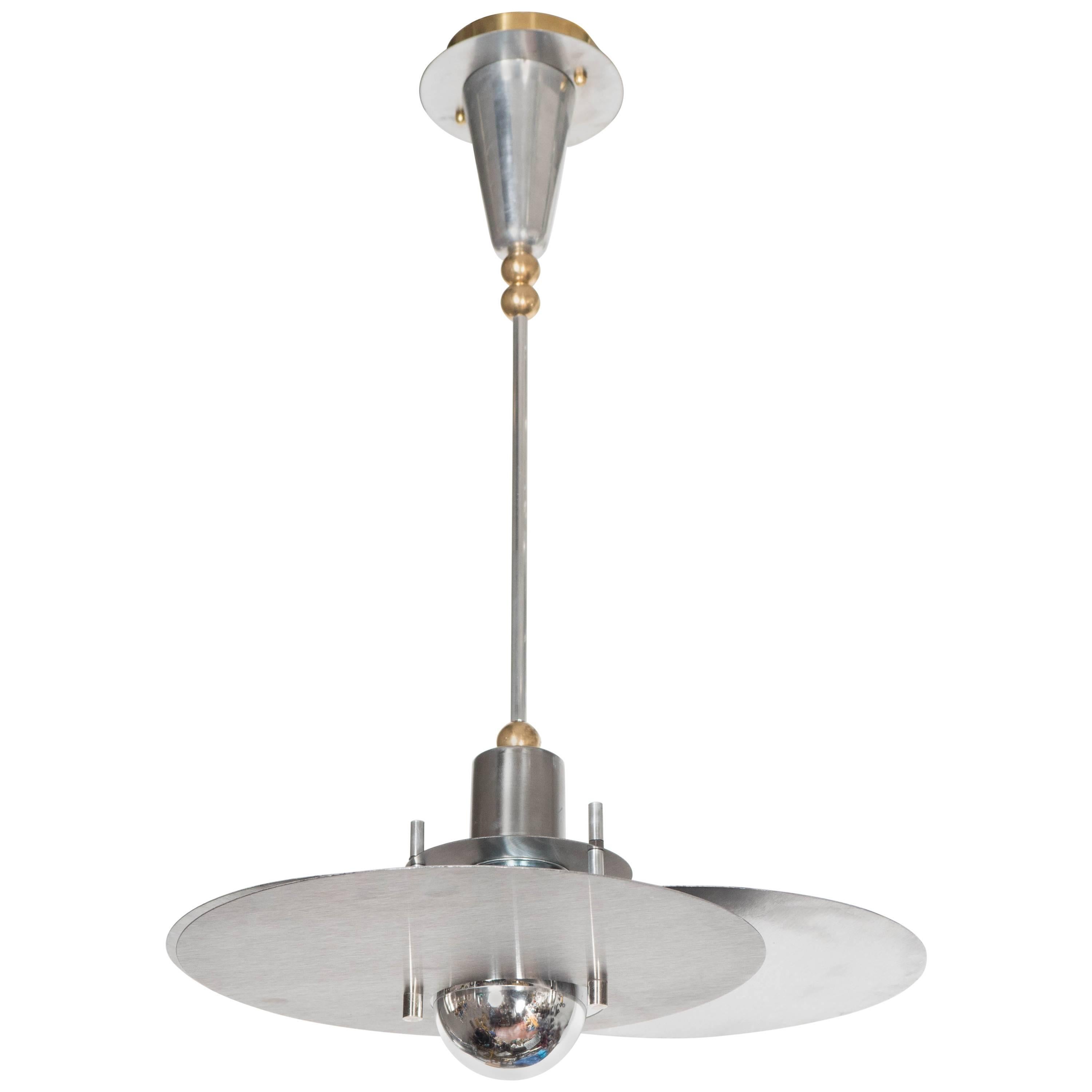 Lampadario scultoreo in stile Bauhaus del Mid-Century Modernist di Rene Herbst