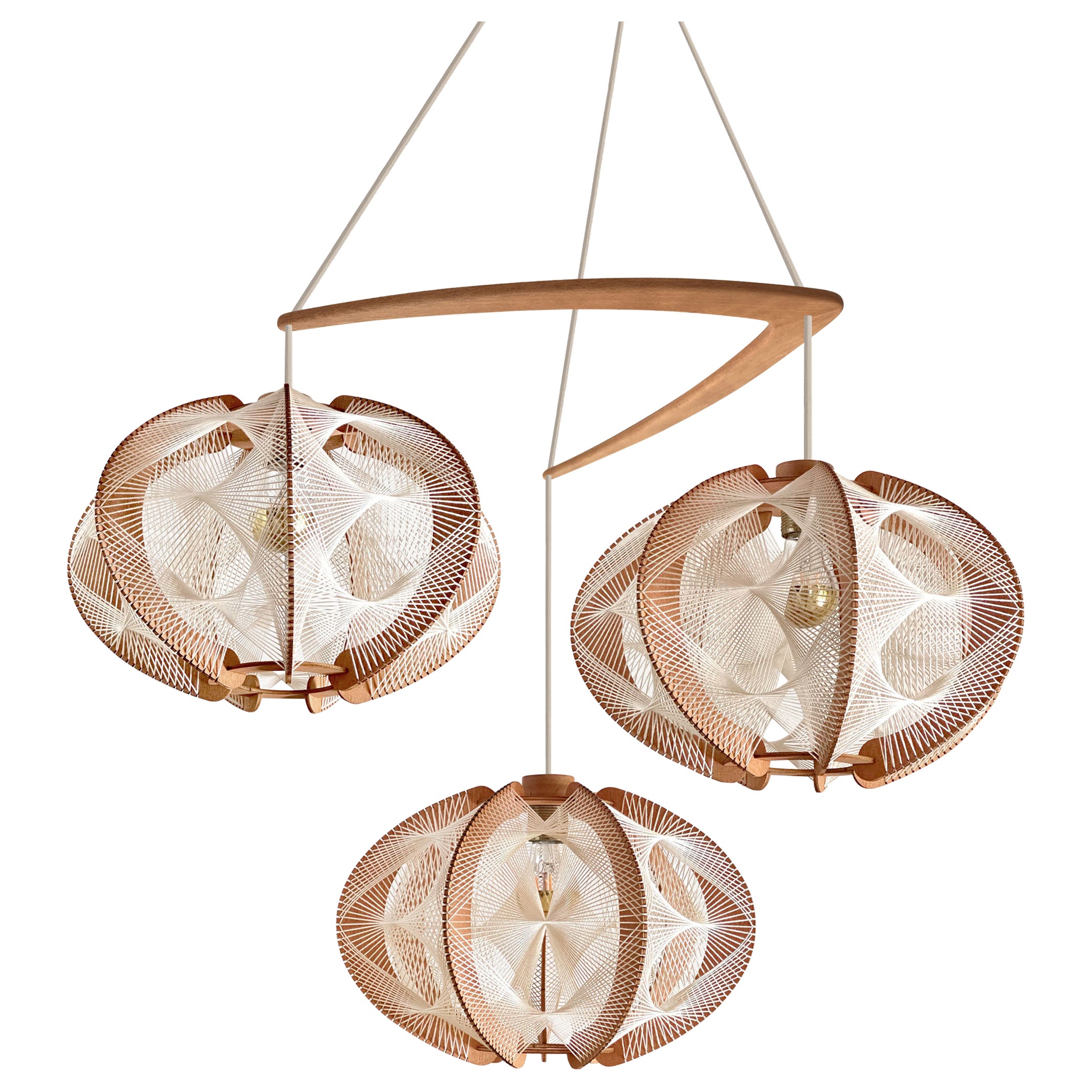 Lustre Echino à triple torsion par LAFABLIGHT