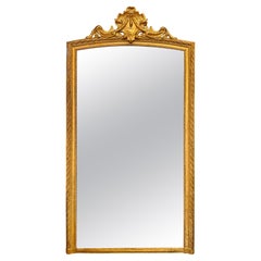 A Very Large Antique French Gold Gilt Mirror