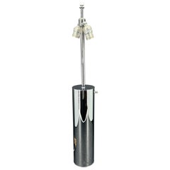 Signed Minimalist Walter Von Nessen Chrome Table Lamp Mid-Century Modern