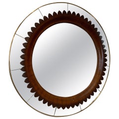 Specchio in legno Fratelli Marelli Italia 1950