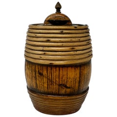 Antique British Indian Costrel Harvest Canteen for Water or Cider, Circa 1850.